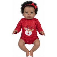 NPK 19inch Lanny Dark Skin Reborn Baby Doll - Lifelike Cuddly Soft Body High Quality Hand Painted Collectible Art Doll