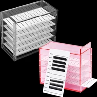 Wholesale Eyelash Extensions Storage Box 5 Layers Acrylic Pallets Holders Lash Organizer False Eyelashes Makeup Tools Supplies