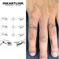 Helping Hands Temporary Tattoo,Lasts To 15 Days New Technology Magic Waterproof Semi Permanent Sticker.