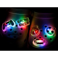 5-100pcs LED Shoe Charms Lighted Accessories Unicorns GamePad Shoe Decorations Pins for Kids Men Women Gifts Sandals Clog Buckle