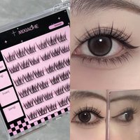 Mixiaohe Korean-Style Pure False Eyelashes, 36 Individual Clusters DIY Design, Realistic and Natural, Lightweight, Versatile for Daily Use, Easy for Beginners to Apply