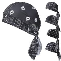 Do Rag Stretch Breathable Sweat Wicking Headscarf Skull Caps Beanie Pirate Hat For Men Women Motorcycle Cycling Running Gym