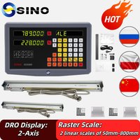 Nouveau SDS2MS 2 axes DRO lecture numérique AC110V/220V affichage et 2 pièces 100-1000mm encodeur à échelle linéaire pour fraiseuse tour