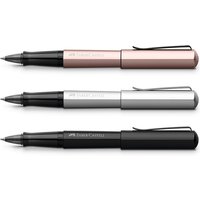 Faber-Castell HEXO Rollerball Pen Matt Silver 0.7mm Industrial Hexagonal Design Smooth Writing Pen for Office Study & Gifts