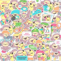Streetwear Anime Waterproof Vinyl Decals, Windproof Wear-Resistant Stickers Bold Pattern for Skateboard