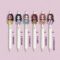 KATSEYE Idol Girl Group Support Student Neutral Pen Signature Pen MANON SOPHIA DANIELA LARA MEGAN YONCHAE Fan Collection Gift