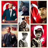 Turkey Mustafa Kemal Ataturk Poster Prints Wall Painting Bedroom Living Room Wall Bar Restaurant Sticker Large