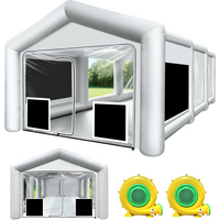 Free air shipping 26x14x10Ft Inflatable Paint Booth with 2 Blowers (950W+950W) & Air Filter System Portable Paint Booth Tent