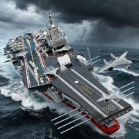 2000+PCS Large Airborne Aircraft Carrier Model Set for Advanced Building Enthusiasts