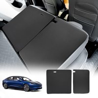 For Tesla Model 3 Highland Rear Seat Back Cover Leather Second Row Seats Rear Backrest Protector Mat Car Interior Anti Kick Pads