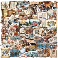 50PCS Retro Travel Stickers Graffiti Stickers DIY Diary Phone Case Handmade Scrapbook Aesthetic Stickers
