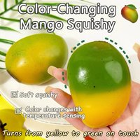 1/2/3pcs Handmade Crispy Mango Stress Ball Squeeze Toy, Color-Changing Mango Squishy Fidget Ball, ASMR Sensory Stress Relief Toy