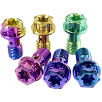 Titanium M10 Metric Banjo Bolt for Brake Line Adapter Fitting for Master Cylinder Caliper Clutch System Ti Screws