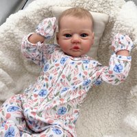 Collectible Art Doll NPK 18inch Already Painted Finished Reborn Baby Doll Evi Awake Newborn Baby Size 3D Skin Visible Veins