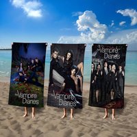 Classic Movie The Vampire Diaries Microfiber Blanket Quick Drying Beach Towels Oversized Printing Super Absorbent