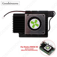 Radxa Rock 5C Heatsink with Cooling Fan Kit, Mute Fan Active Cooler for Radxa Rock 5C