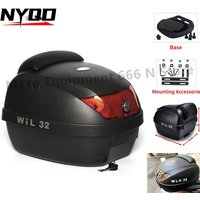 High Quality 32L Motorcycle Cushion Tour Tail Box Motorcycle Luggage Box Top Case with 2 Keys Multifunctional Scooter Luggage