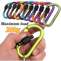 Premium thickened aluminum alloy D-ring keychain, outdoor hiking buckle hook, backpack buckle, hiking buckle camping keychain