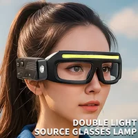 Rechargeable LED Glasses Headlight Glasses with Motion Sensor & Touch Control 5 Modes USB C Glasses for Running Camping Cycling