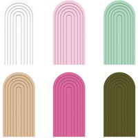 LS Custom 2-Sided Pink White Arch Wall Stripes Wedding Birthday Party Bride Shower Covers Chiara Arch Decor Backdrop Photo