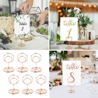 20pcs Table Number Holders Metal Place Card Holder Photo Clip Stand Wedding Table Name Sign Stand Graduation Party Home Office