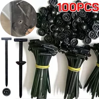 100set-20set Nylon Universal Cable Tie Buckle Car Fastener Clips Kit Pin Retainer Trim Bumper Rivet Door Trim Panel Clips Repair