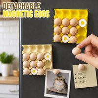 1/2/3Pcs Cute 3D Refrigerator Magnet Set Egg Shape Fridge Decor Magnets Funny Magnetic Photo Sticky Decorative Whiteboard