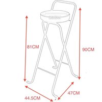 Foldable Bar Chair with PU Cushion for Kitchen and Party Use