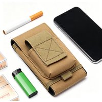 Tatical EDC Cigarette Box Cell Phone Pouch Waist Bag Outdoor Sports Leisure Cigarette Box Lighter Storage Bag Molle Phone Bag