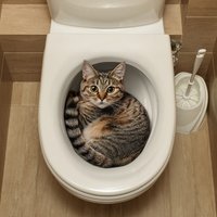 3D Funny Cat Toilet Sticker Bathroom Toilet Cover Sticker Wall Stickers Animal Wc Accessories For Home BathRoom Decoration
