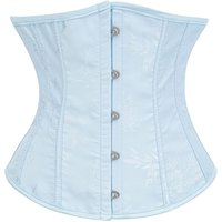 High Quality Blue Jacquard Boned Gothic Corset Women Sexy Underbust Waist Trainer Body Shaper Tummy Slimming Underwear XS-XXL