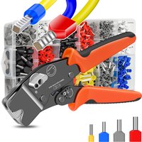 SJ-305C VE/TE1200PCS Wire Ferrule Crimping Tool Kit AWG 30-5 Self-Adjusting Ratchet Crimper for End-Sleeves Wire Ends Terimnals