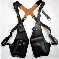 Retro Leather Crossbody Shoulder Bag Unisex Outdoor Square Phone Bag Vintage Classic Versatile Compact Everyday Carry Style