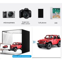 Photo Box For Photography Foldable Picture Tent With Dimmable LED Light 44x44CM Photoshoot Props For Jewelry Accessories Makeup