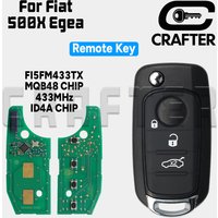 Key Crafters FI5FM433TX Origianl PCB ID4A 433MHz Flip Remote Car Key For Fiat 500X Egea Tipo 2016-2018