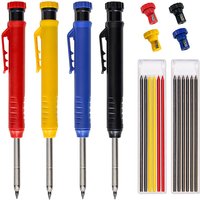 Solid Carpenter Pencil Set Woodworking Tools Mechanical Pencil Pencil Sharpener Construction Job Tools Carpentry Marking Scriber