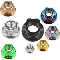 AliExpress RUIFU Ruifu Titanium M6 M8 M10 M12 M14 M16 Fancy Hex Hexagon Flange Nuts for Bike Motorcycle Rear Axle Titanium Fasteners