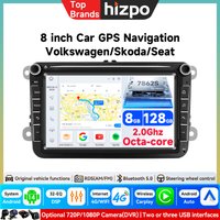 Hizpo 7'' Carplay 4G 2Din AI Systemy Android 14 Radio Samochodowe do Volkswagen Golf 5 6 Polo Passat B6 B7 CC Skoda Jetta Autoradio