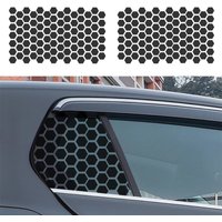 1Pc Hexagonal Car Window Decal Geometric Vinyl Sticker Matte Black Sun Shade Film For Auto Glass Doors 75x50cm
