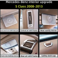 Naklejki na wykończenie wnętrza samochodu Mercedes Benz S Class W221 2008-2013 Panel centralny Sterowanie klaksonem Osłona wylotu powietrza Akcesoria