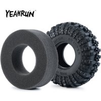 YEAHRUN 1/4Pcs 2.2 inch Beadlock Wheels Rubber Tires 137mm Tyres for Axial SCX10 Wraith TRX-4 1/10 RC Crawler Car Upgrade Parts