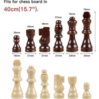 32pcs International Chess Pieces Wood Chess Game Replacement