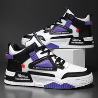 Men's sports shoes high-top four seasons outdoor casual breathable running shoes thick bottom fashion non-slip sneakers