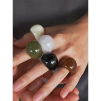 5-piece retro resin ring set for women's fashion, personality, elegance, and Valentine's Day gift for loved ones, mothers, and d