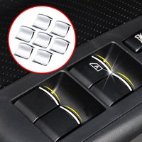 7Pcs Car Window Lift Button Sticker for Nissan X-trail T31 Qashqai J10 Teana Sylphy Tiida March Sunny Note Altima Navara D40