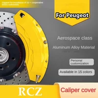 For Peugeot RCZ Car Brake Caliper Cover 3D Aluminum Metal Kit Fit 1.6T 2014 GT-line R Bimota 2015 2014 Coupe 2013 2012 2011