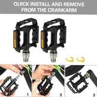 AliExpress NONE Bike Quick Release Pedals MTB Bike Bicycle Cycle Platform Pedal with Pedal Extender Adapter