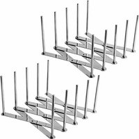 Adjustable Pot Lid & Plate& Pans Multipurpose Organizer Rack Holder Stainless Steel Dish Plate Drying Rack