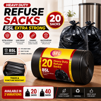 EXTRA STRONG HEAVY DUTY BLACK BIN LINERS RUBBISH BAGS WASTE REFUSE GARBAGE SACKS