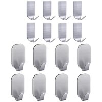 12pcs/Set Stainless Steel With Built-in Glue For Home Kitchen Store Portal Towel Hooks Towel Racks Wall Hooks For Kitchen